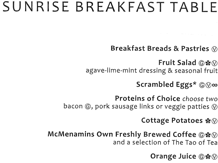 Sunrise Breakfast Table